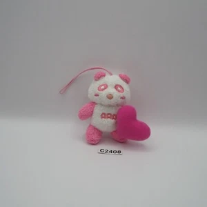 AAA Bear Panda C2408 Red Heart Mascot 3.5" Furyu Plush Toy Doll Japan - Picture 1 of 5