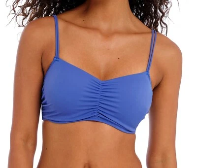 Freya Jewel Cove Bikini Top Size 30F Plain Azure Blue Underwired Bralette 7239 - Image 1 of 4