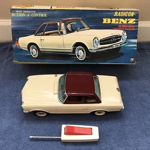 17in Mercedes Benz 230 SL Radicon Radio Control Car 1960's w/ Box Masudaya 3537 - Picture 1 of 11