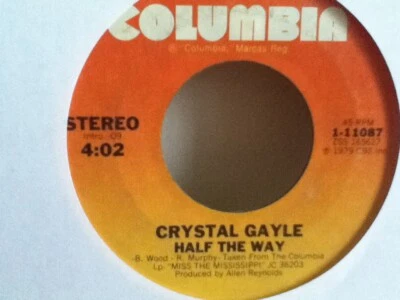 CRYSTAL   GAYLE      7"  VINYL  SINGLE ,  HALF THE  WAY  /  ROOM  FOR  ONE MORE  - Image 1 of 2