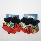 2 Pack Firstine Evolve 3 Pack Each Scrunchies Black Red & Leopard Lot Of 2