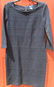 Doncaster Collection Dress 3/4 Sleeve Solid Navy Blue Knit Size 10P Worn Once - Picture 1 of 8