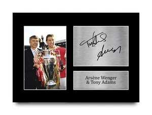 Imagen A4 autografiada impresa de Tony Adams y Arsene Wenger para fanáticos del fútbol americano - Imagen 1 de 17