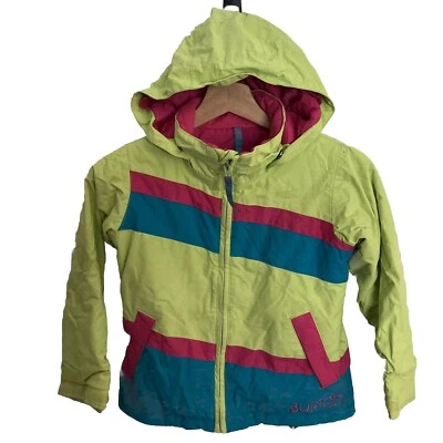Burton DryRide Hart Ski Snow Board Jacket Girls XS 5 6 Hooded Full Zip w/ FLAW - Image 1 of 4
