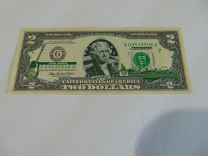 2003A $2 Federal Reserve Note Uncirculated Colorized Tennessee Overlay - Picture 1 of 2