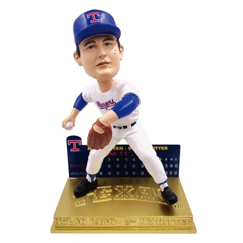 Nolan Ryan Texas Rangers 6th No-Hitter Bobblehead MLB Baseball No Hit Baseball Cover