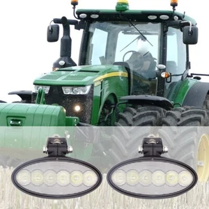 RE331643 Oval 60W Led Work Light Swivel Bracket For John Deere Windrowers x2Pcs - Picture 1 of 12