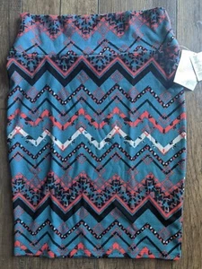 Brand New LulaRoe "Cassie" Medium Women's Skirt - Textured Turquoise Print NWT! - Picture 1 of 12