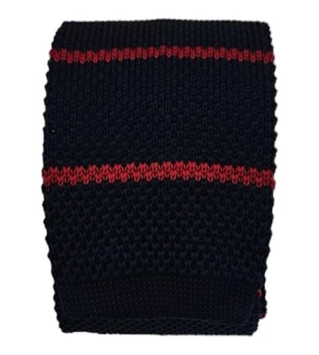 Corbata delgada de poliéster tejido a rayas azules BURMA BIBAS HECHA A MANO 55"/2,1" EC Foto 1 de 4