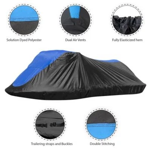 Cubierta de moto acuática para Sea Doo SeaDoo Spark 3 Up 2014-2021 2022 PWC JetSki negro-azul - Imagen 1 de 6