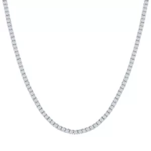 Classic Women's Necklace Sterling Silver 2mm CZ Tennis M-6884-16 - Picture 1 of 1