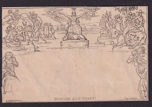 GB QV 1840 1d Mulready Envelope stereo A131 unused - Picture 1 of 2