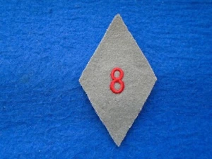 FRENCH ARMY LOZENGE BADGE 8TH INTENDANCE - COMA MODEL'E TOUPE UNIT - Picture 1 of 2