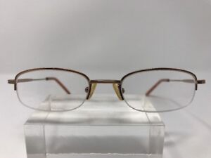 Liz Claiborne Eyeglasse Readers 87187 +2.00 Half Rim Clear Brown Chrome G142 