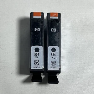 Lote de 2 cartuchos de tinta negra HP 564XL originales originales nuevos sellados nuevos sin caja - Imagen 1 de 4