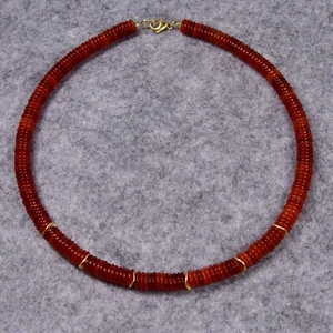 Collar de cornalina, plata 925, collar de piedras preciosas (K2178), cadena de piedras preciosas - Imagen 1 de 1