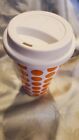 Lenox Double-Walled Polka Dots Orange Travel Mug with Silcone Lid