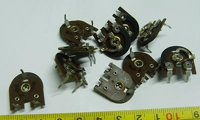 10 Vintage large 15mm  47k skeleton horizontal preset Egen Electric  - Image 1 of 2