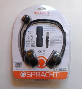 NEW/SEALED SPRACHT ZUM3500 Stereo 3.5mm and USB Dual Ear Headset - Picture 1 of 2