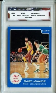 1986 Star Best of the Best #8 Magic Johnson AGC 8 NM-Mint Los Angeles Lakers - Picture 1 of 2