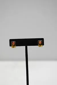 Pendientes de poste de flores de resina transparente - Imagen 1 de 2