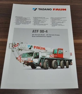 Folleto de camión grúa Faun Tadano ATF 90-4 1995 - Imagen 1 de 2