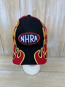 NHRA Championship Drag Racing Hat Cap Flames Black/Red StrapBack Little Racer! - Picture 1 of 9