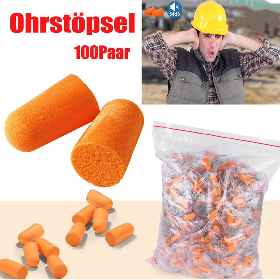 600 PIEZAS Tapones para los oídos Espuma Naranja Suave Dormir Viaje Disparo de ruido Trabajo Lote a granel Foto 1 de 4