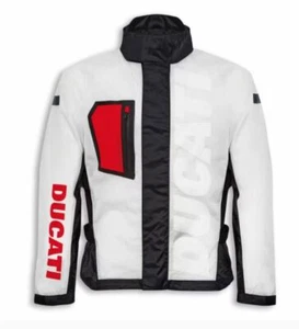 GENUINE DUCATI AQUA RAIN JACKET HV CLEAR - Picture 1 of 3