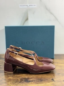 A. Bocca Two For Love Zapatos Mujer Piel Mosto de Tacón Lujo Hecho a Mano 36.5 - Imagen 1 de 5