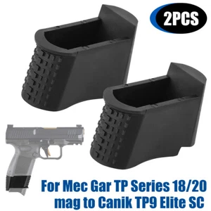 2xMagazine Sleeves Adapter for Mecgar TP Series 18/20 Mag to Canik TP9 Elite 9mm - Picture 1 of 12