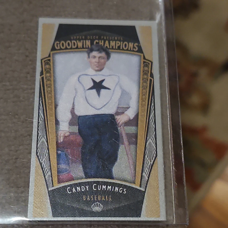 2015 Upper Deck Goodwin Champions Candy Cummings Mini Cloth Lady Luck #/50 - Image 1 of 2
