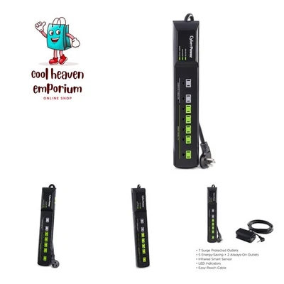 Tier 2 Advanced Power Strip, 1,500 J/125 V, 7 Outlets, 5ft Power Cord - Image 1 of 4