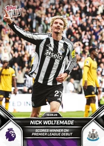 Topps Now Premier League 25/26 - Card 018 - Nick Woltemade - Newcastle United - Picture 1 of 3
