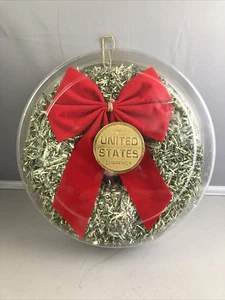 Vintage The Money Wreath Christmas Made In USA, Authentic Shredded US Currency - Picture 1 of 15