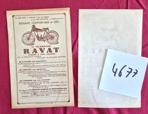 N° 4677 / le vélomoteur RAVAT / petit prospectus 1926-29 - Picture 1 of 1
