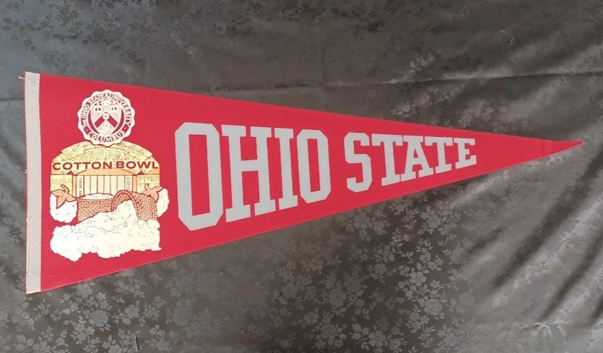 Ohio State Buckeyes - VINTAGE 1987 Cotton Bowl Pennant - RARE - Image 1 of 2