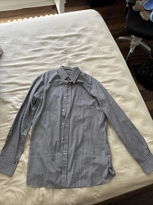Ralph Lauren Purple Label Stripe Shirt Size 16 Custom Fit - Image 1 of 4