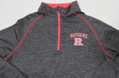 Pullover Rutgers University Scarlet Knights 1/4 cremallera manga larga para mujer pequeño Foto 1 de 4