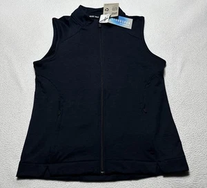 Puma Women’s Heather Navy Full Zip Golf Vest Cloudspun Size Small NWT New - Picture 1 of 11