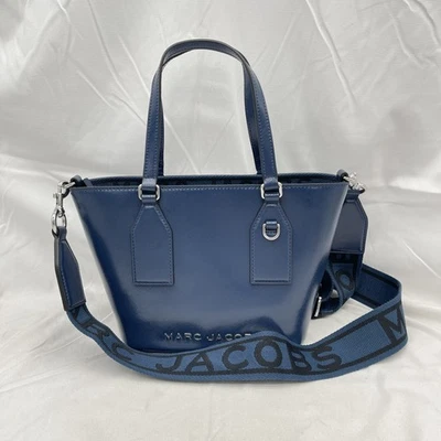 Marc Jacobs Womens Trademarc Small Tote Crossbody Bag Azure Blue Pre-Owned - Image 1 of 4