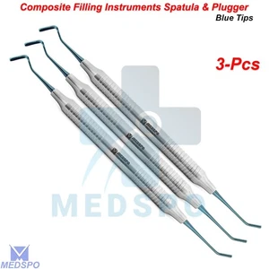 Spatola e spina strumenti di riempimento compositi punta blu titanio strumenti dentali - Foto 1 di 5