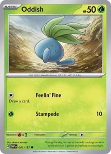 Oddish Ossidiana Fiamme Pokémon TCG 001/197 Regolare Comune ࿊ - Foto 1 di 1