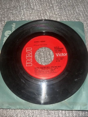 Jerry Reed When You're Hot You're Hot/Amos Moses Rca Gold Standard 45 Red Label - Image 1 of 2