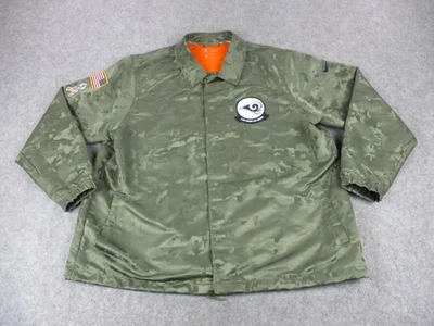 Chaqueta de Entrenador Los Angeles Rams Para Hombres 3XL Verde NFL Fútbol Nike Salute to Service Foto 1 de 4