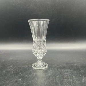 Clear Crystal Footed Vase 7 1/2” T - Picture 1 of 7