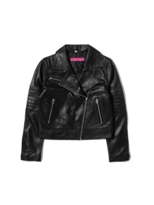 Alison Fashion Bikers Jacket | Cropped, Zipper, Genuine Lambskin | S,M - Picture 1 of 2