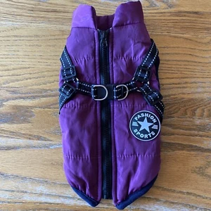 FASHION SPORTS V.PET.B.R. Dog Vest Jacket & Harness Small Purple new w/o tags - Picture 1 of 2