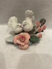 Vintage Capodimonte Birds on a Branch with Flowers Porcelain Figurine Italy