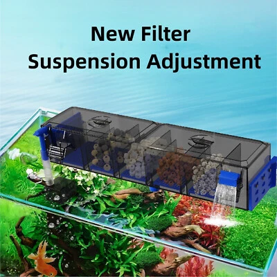 Low-Noise Aquarium Filter Multi-Layer Power Filter for 10 to 50 Gallon Fish Tank - Image 1 of 4